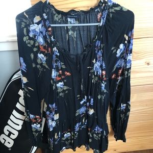 Floral American Eagle Blouse